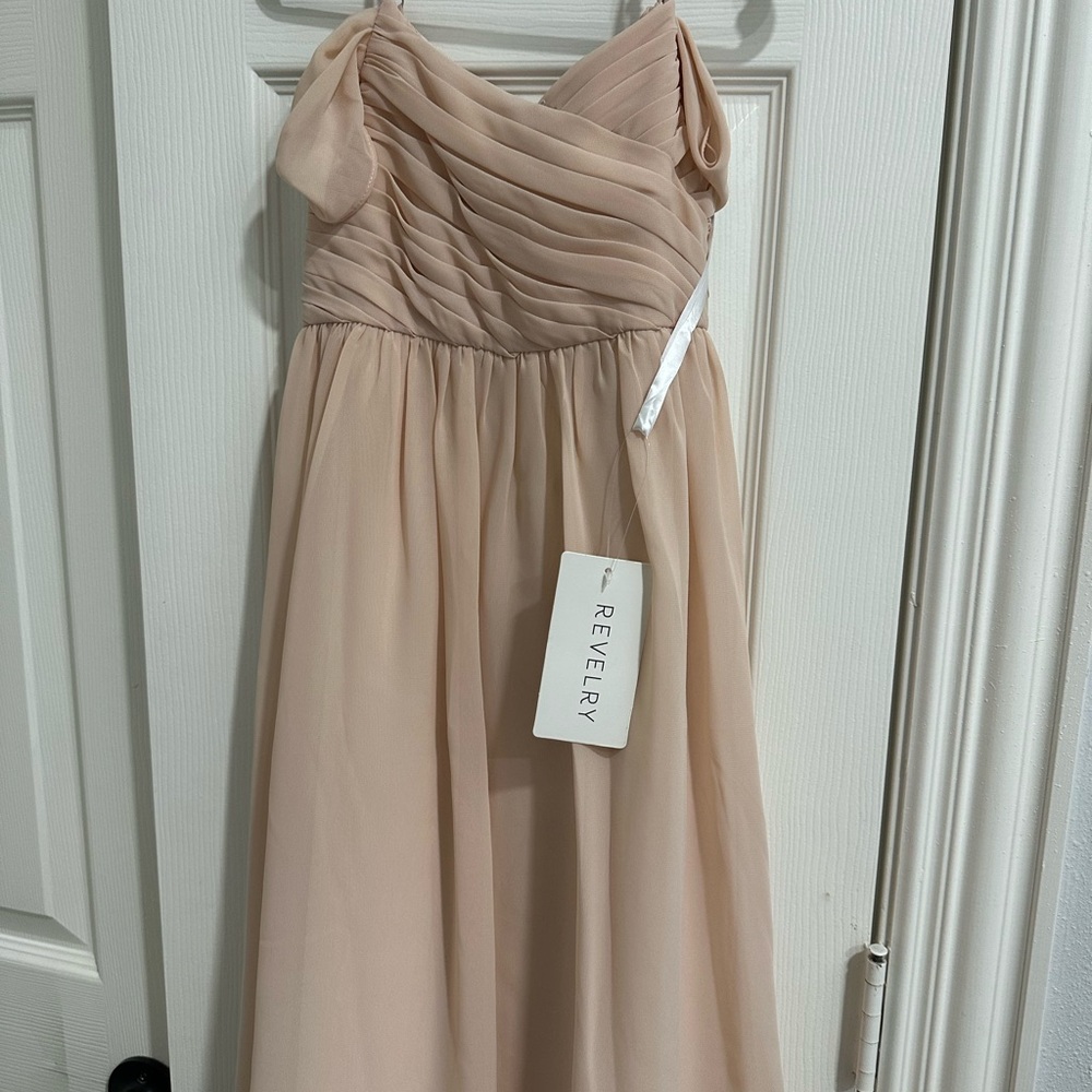 Revelry Kids Lilly Chiffon Midi Dress in Blush 911, Size 4T